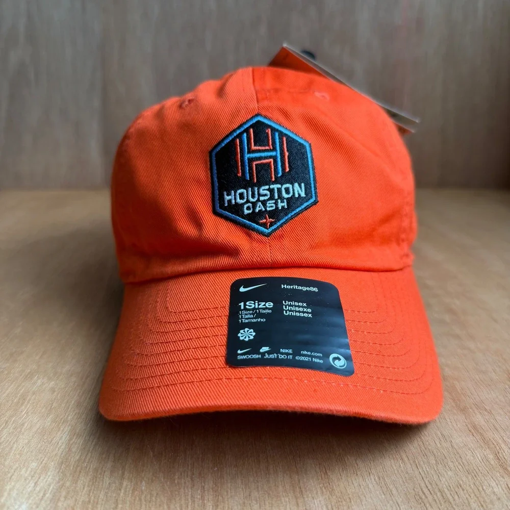Nike Houston Dash Campus Cap Hat Orange NEW embroidered patch streetwear golf